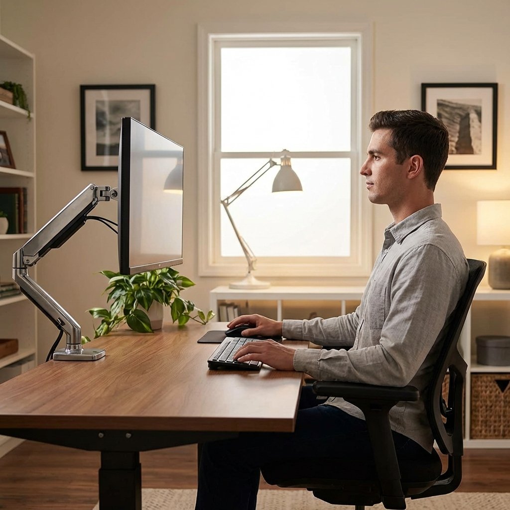 Altura del Monitor: La Guía para Evitar la Fatiga Visual y el Dolor Cervical